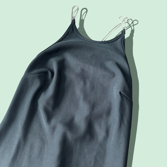 Vintage Women’s Rampage Black Form Fitting Dress Y2K Silver Chain Straps Sz 11 - Picture 5 of 14